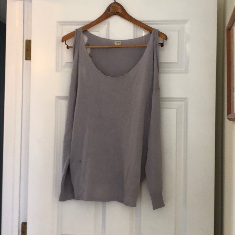 Ripped back lilac sweater